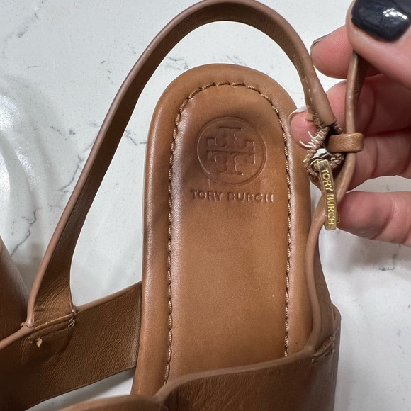Tory Burch Tan Claire Sandals, Rohan Tan, Size 9 - Picture 5 of 10